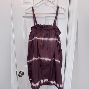 Anthropologie Purple and White Dress